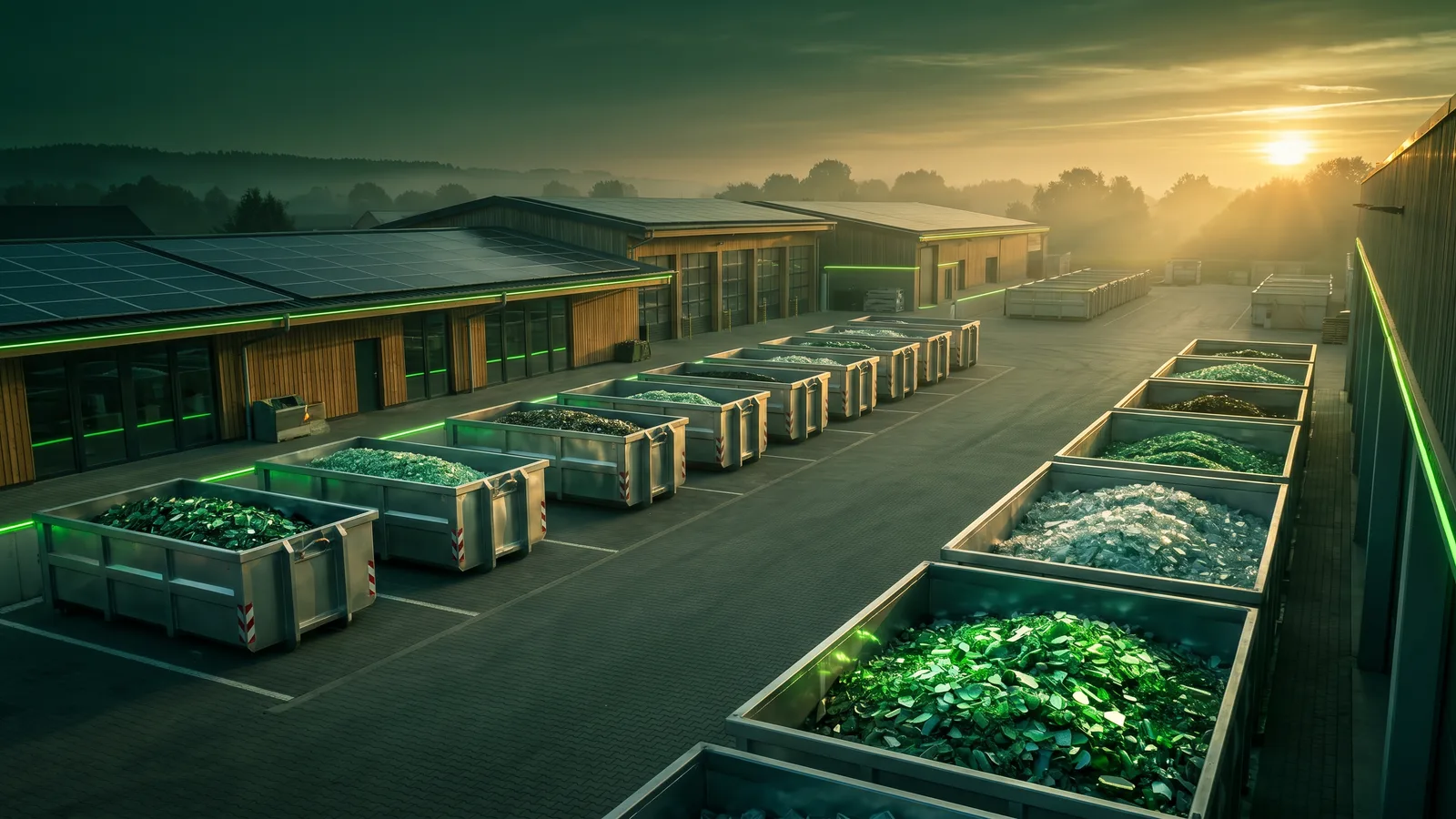 Inzameling en recycling van bedrijfsglas