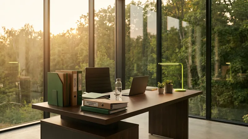 Waste regulations and documents on a desk