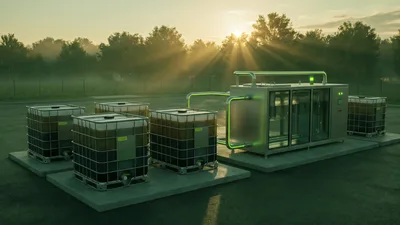 Processing of oil-water mixtures with IBC containers at an industrial site