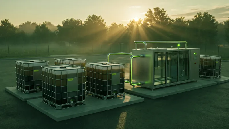 Processing of oil-water mixtures with IBC containers at an industrial site